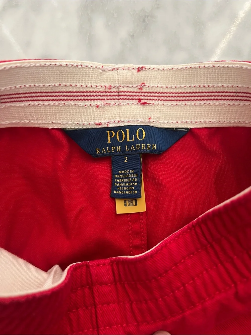 Ralph Lauren Boys Red Polo League Shorts- NWOT
